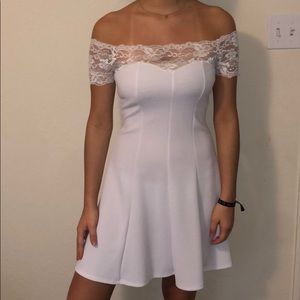 Off the Shoulder White Dress